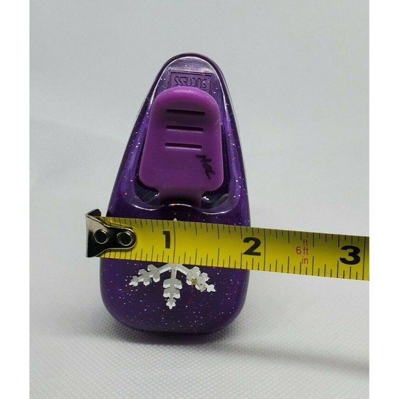 Purple Glitter EK Success Snowflake Pop Up Craft Paper Shaper Scrapbooking - Picture 9 of 12